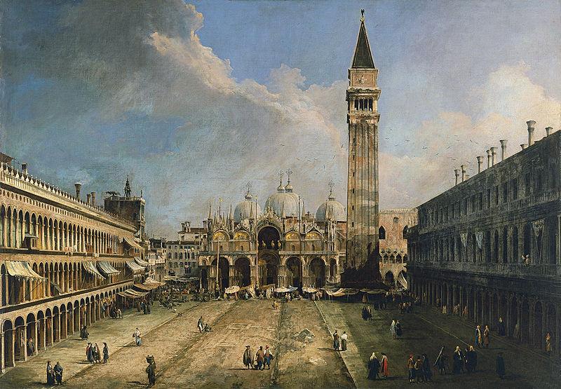 Giovanni Antonio Canal The Piazza San Marco in Venice Sweden oil painting art